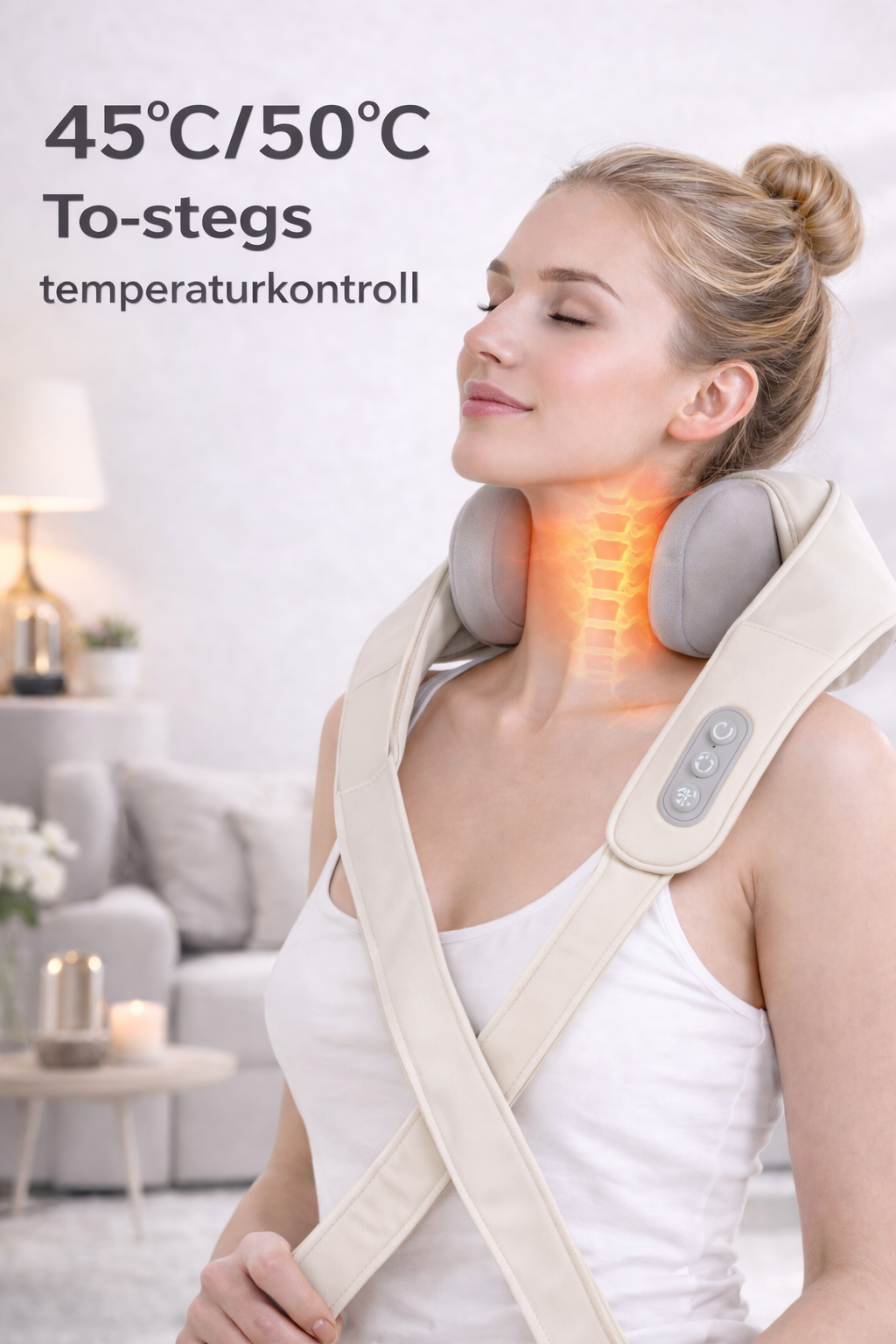 Elektrisk Shiatsu Nakkemassasje apparat for Nakke og Skuldre - ND1