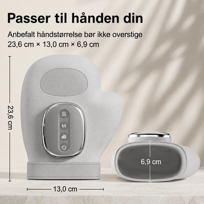 Trådløs håndmassasjeapparat med varme for hender og håndledd – ND3