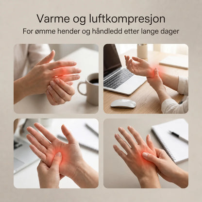 Trådløs håndmassasjeapparat med varme for hender og håndledd – ND3