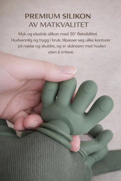 Dyptgående nakkemassasjeapparat med varme som etterligner ekte hender – ND2