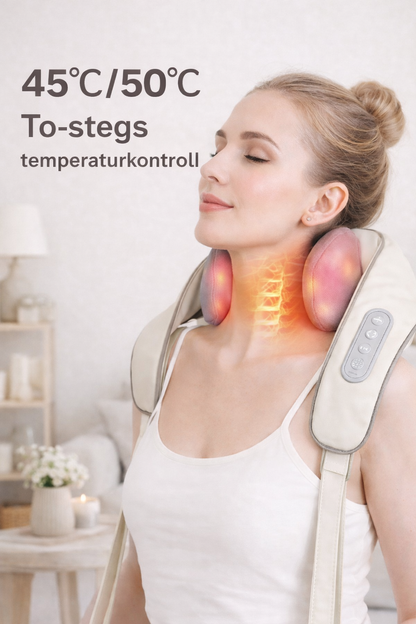 NordLykke Elektrisk Shiatsu Nakkemassasjeapparat for Nakke og Skuldre – ND1